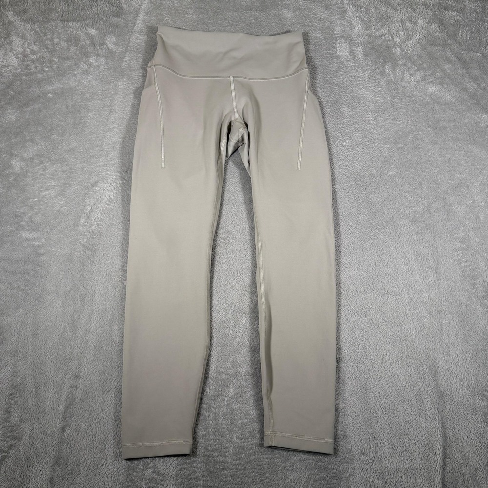Lululemon Wunder Train High Rise Tight Legging Womens 8 Beige Riverstone LW5EPSS